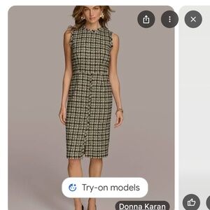 Donna Karan Tweed Sheath Dress - Size 12- Brand New w Tags! For the Classy Women